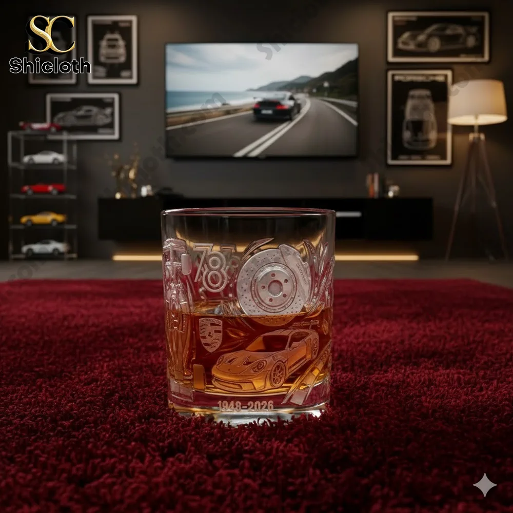 Porsche 75th Anniversary Commemorative Whiskey Glass