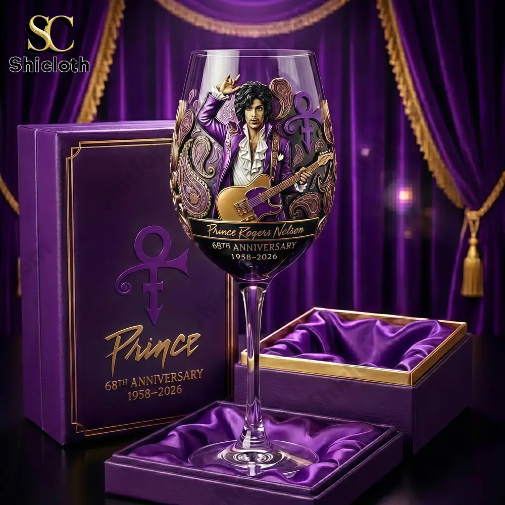 Purple music tribute wine glass in luxury gift box!