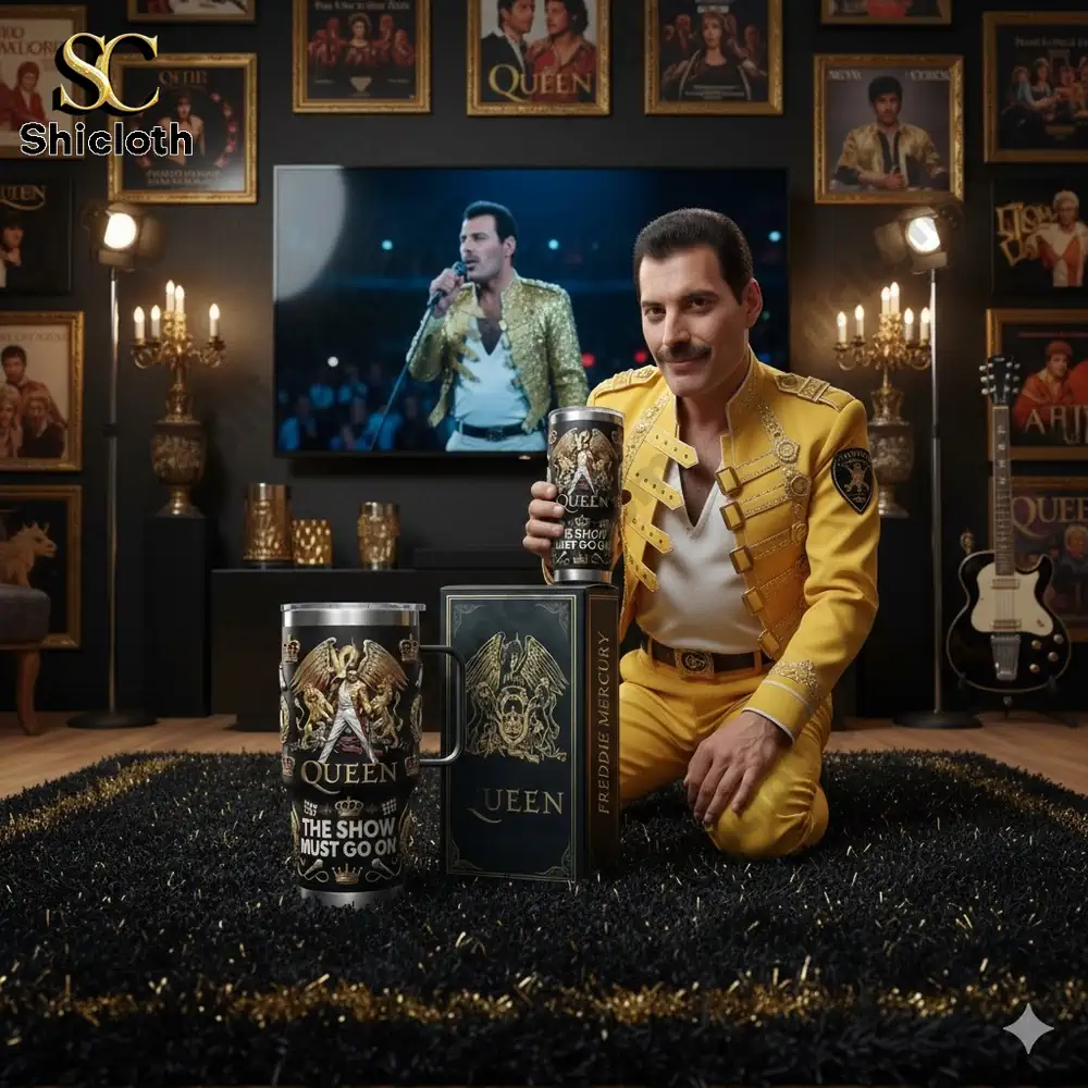 Queen Freddie Mercury The Show Must Go On Tumbler Cup