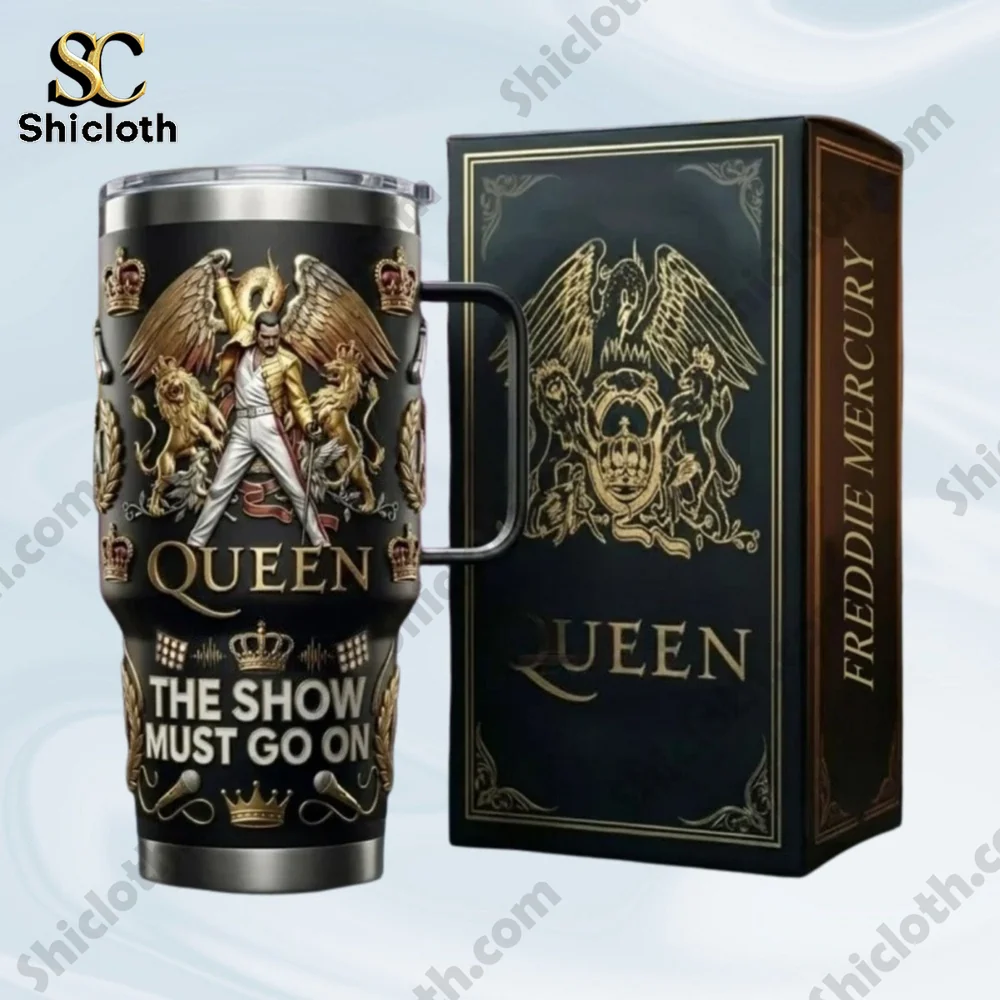 Alternative view of Queen Freddie Mercury The Show Must Go On Tumbler Cup