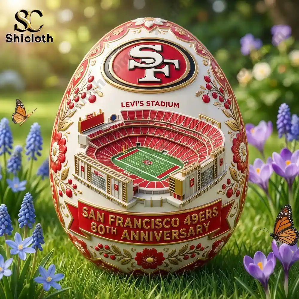 Alternative view of San Francisco 49ers 80th Anniversary Commemorative Easter Figure