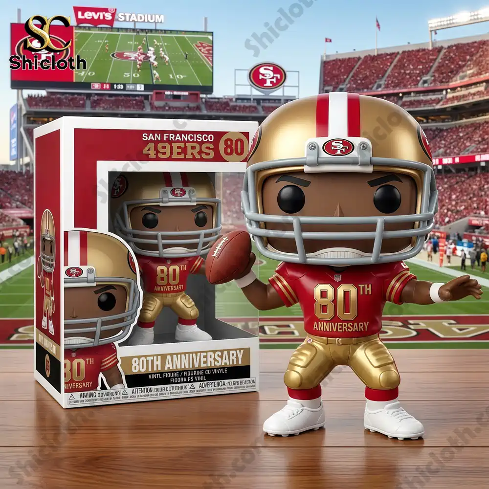 Rat Fink Skull Road Outlaw Collectible Pop Figure Doll 10 San Francisco Forty Niners eighty anniversary football figure with stadium background!