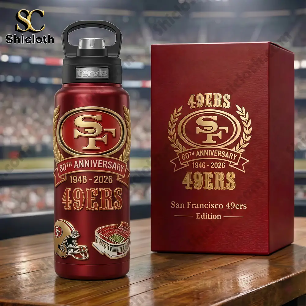 Alternative view of San Francisco 49ers 80th Anniversary Commemorative Tervis Water Bottle