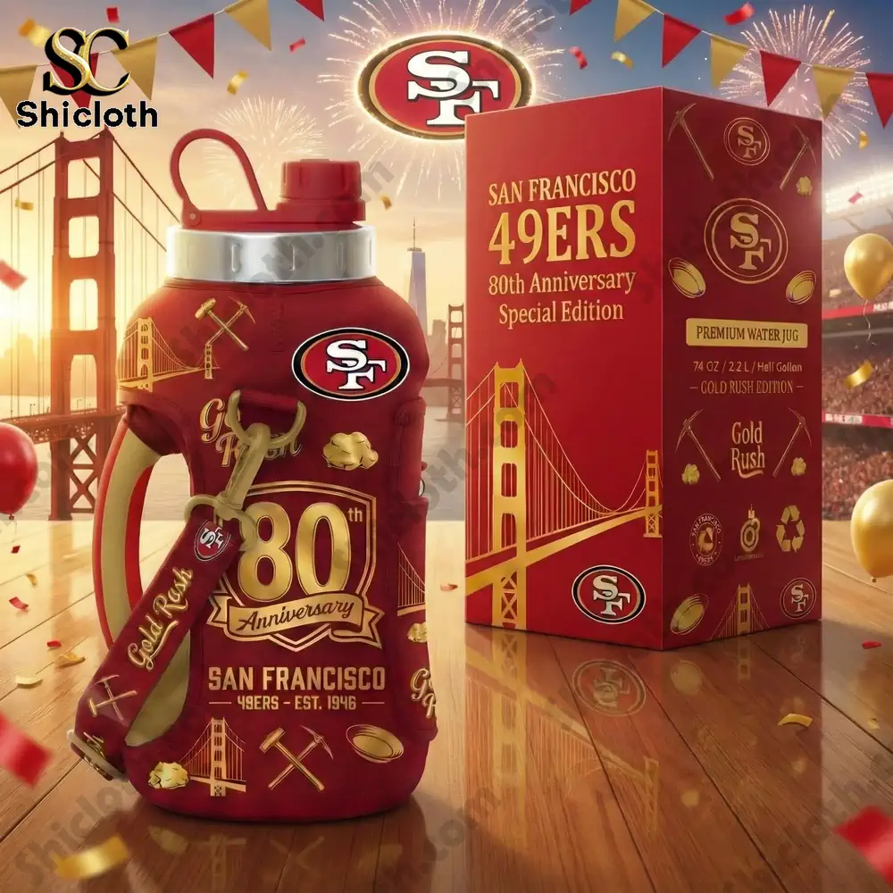 Alternative view of San Francisco 49ers 80th Anniversary Premium Water Jug