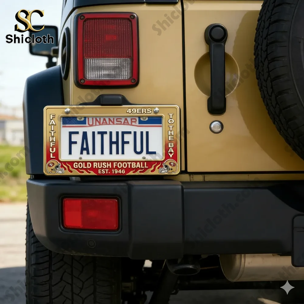 San Francisco 49ers Gold Rush License Plate Frame