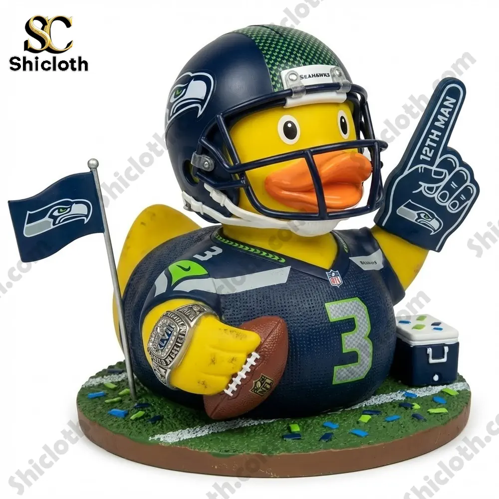 Seattle Seahawks duck figure front view