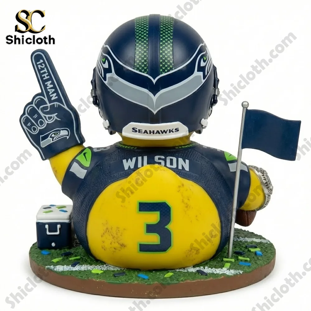 Seattle Seahawks Super Bowl LX Champions Rubber Duck 3 Seattle Seahawks duck figure back view