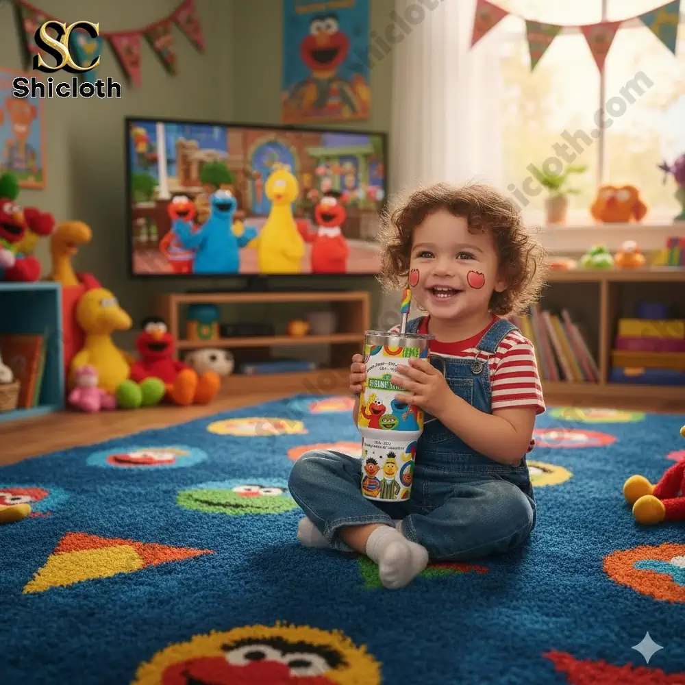 Sesame Street 57th Anniversary 1969 - 2026 Tumbler With Handle And Straw