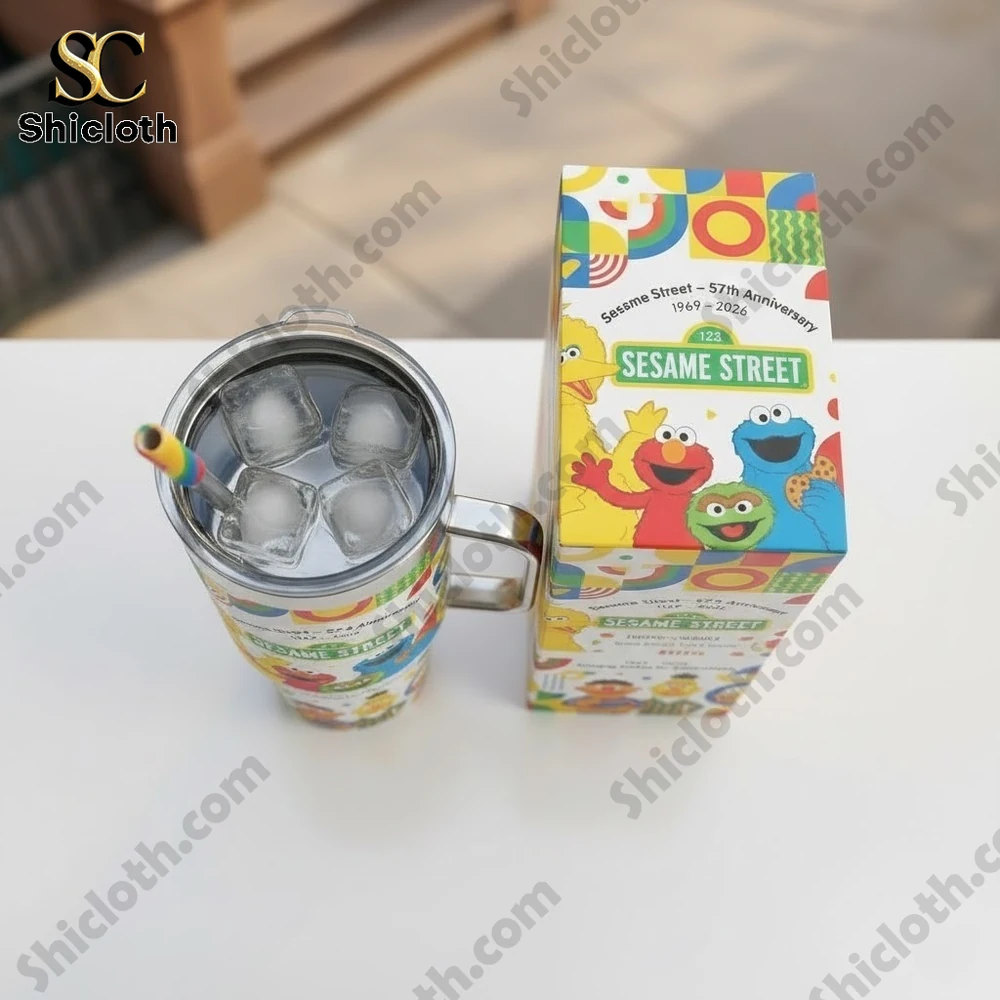 Alternative view of Sesame Street 57th Anniversary 1969 - 2026 Tumbler With Handle And Straw
