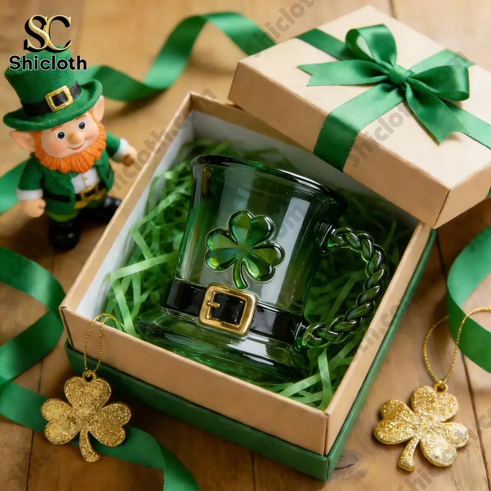 Alternative view of St. Patrick?s Day Leprechaun Hat Whiskey Glass Mug