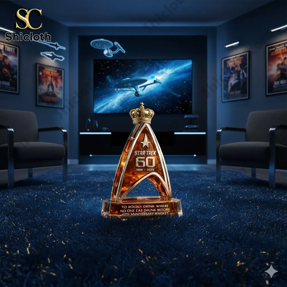 Demogorgon Sculpted Whiskey Glass 16 Sci fi themed decorative bottle in modern media room!