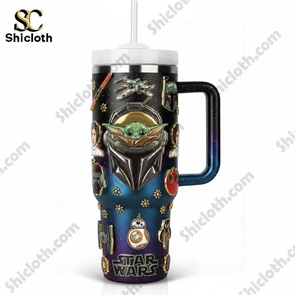 Star Wars Baby Yoda Tumbler With Handle