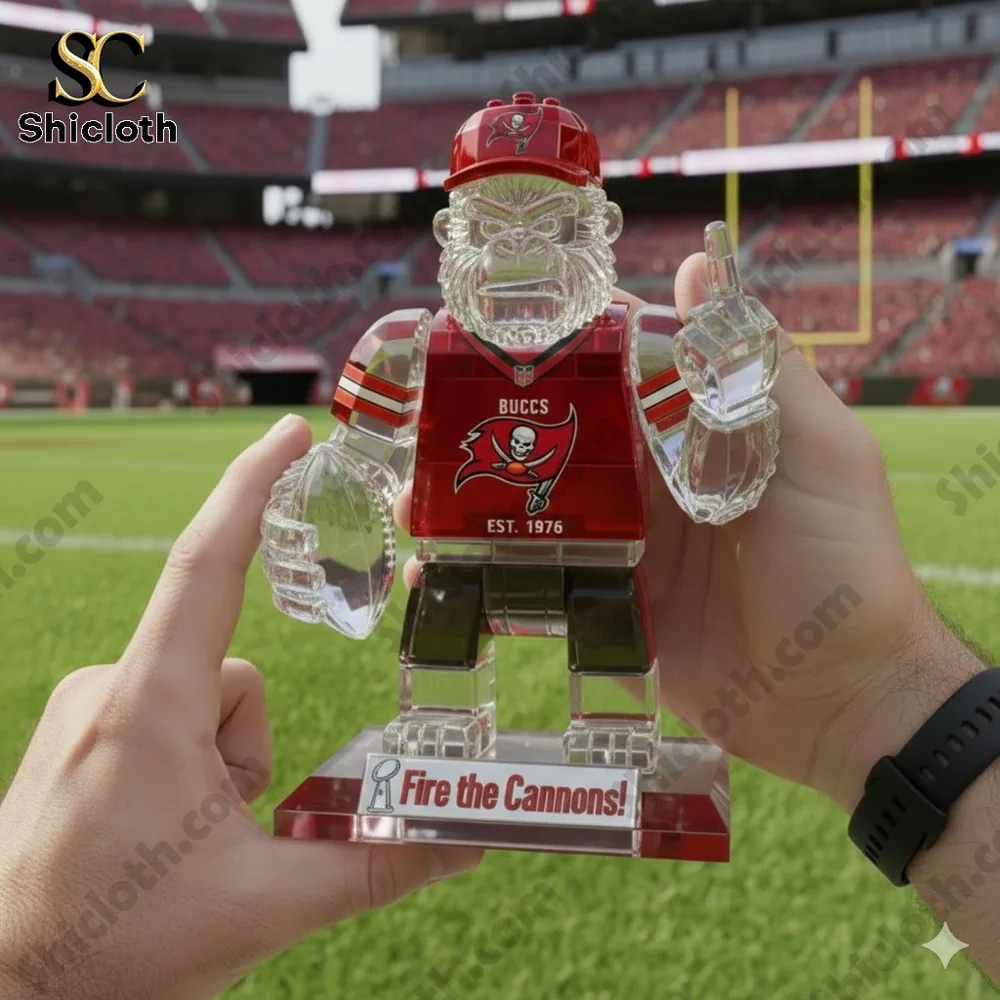 Tampa Bay Buccaneers Funny Crystal Gorilla 3D Figurine
