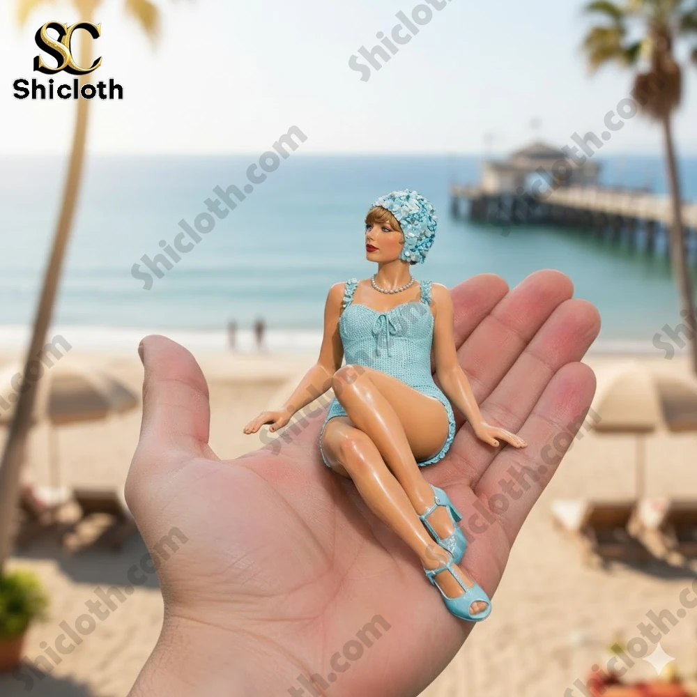 Rat Fink Skull Road Outlaw Collectible Pop Figure Doll 20 Vintage style resin female figurine sitting on a hand by the beach!