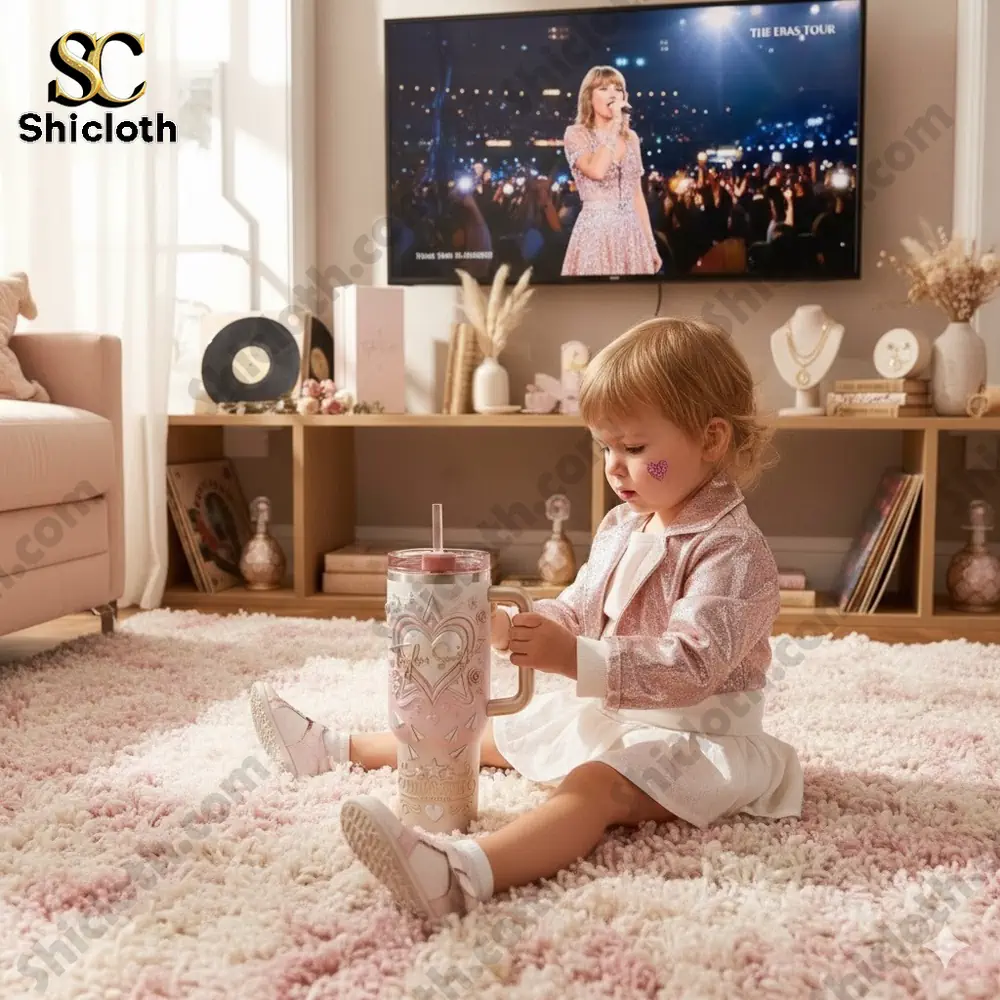 Taylor Swift The Eras Pink Tumbler Cup