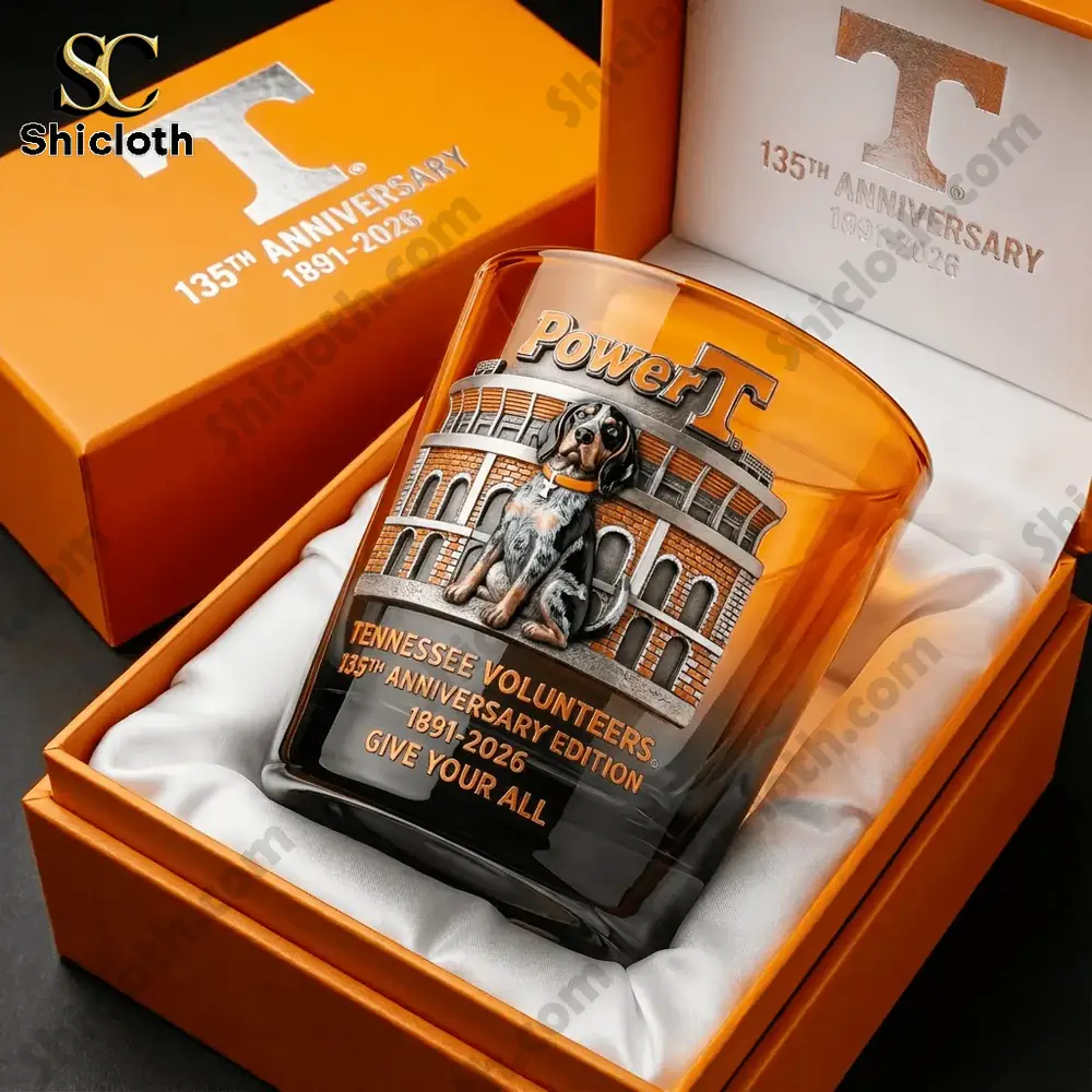 Alternative view of Tennessee Volunteers 135th Anniversary Commemorative Whiskey Glass