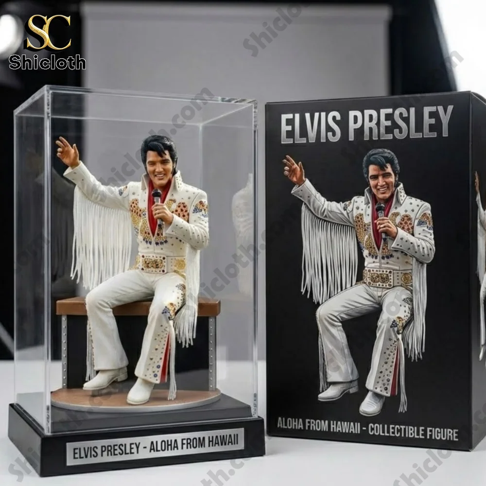The King Rock N Roll Desk Companion Resin Figurine 3 Collectible rock singer figure inside display box!