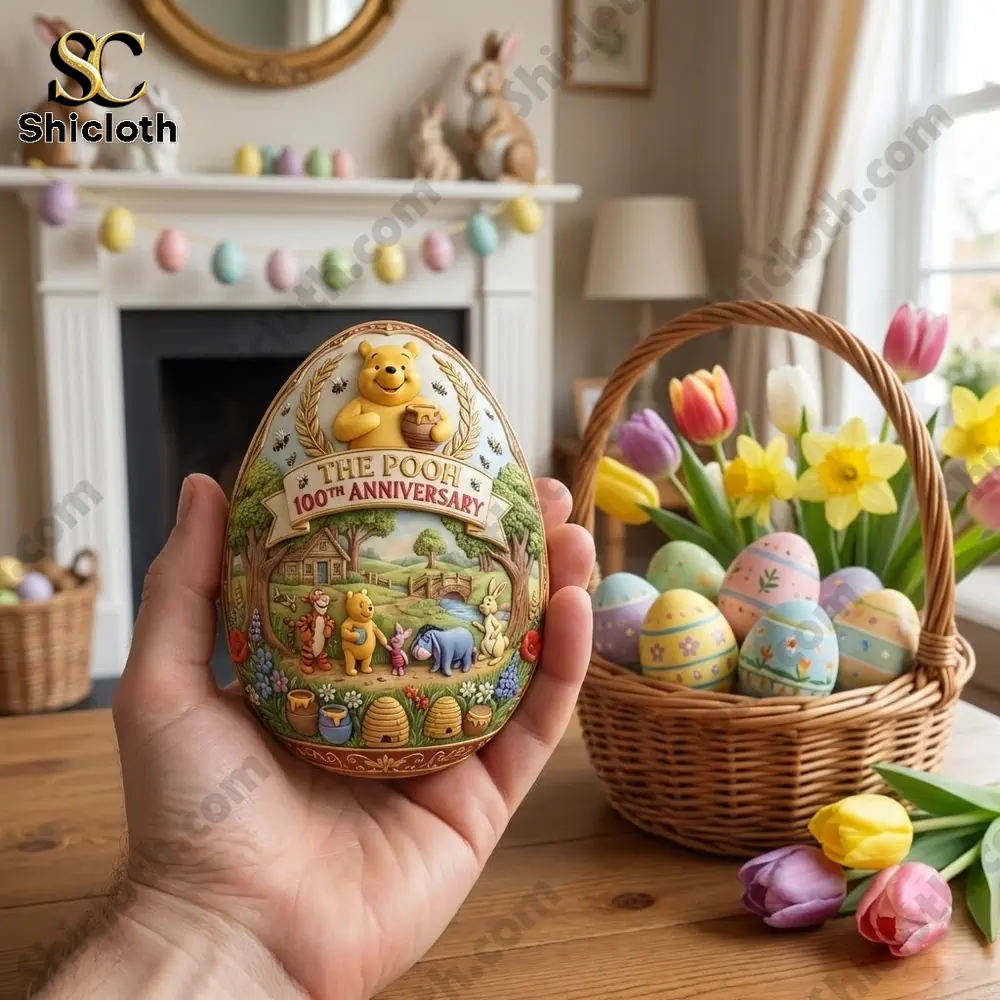 Alternative view of The Pooh 100th Anniversary Commemorative Easter Egg Figure