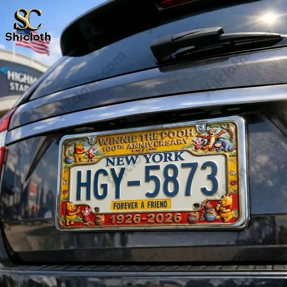 The Pooh 100th Anniversary License Plate Frame