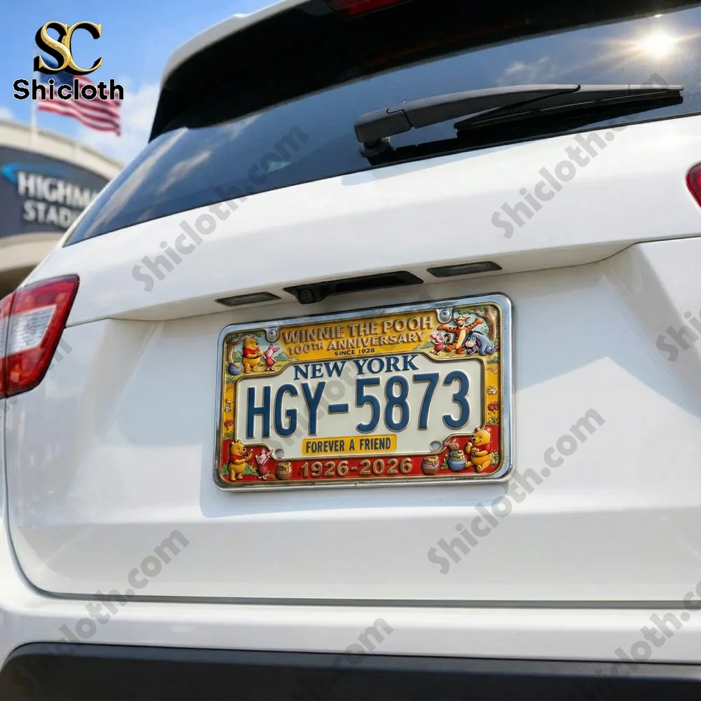Alternative view of The Pooh 100th Anniversary License Plate Frame