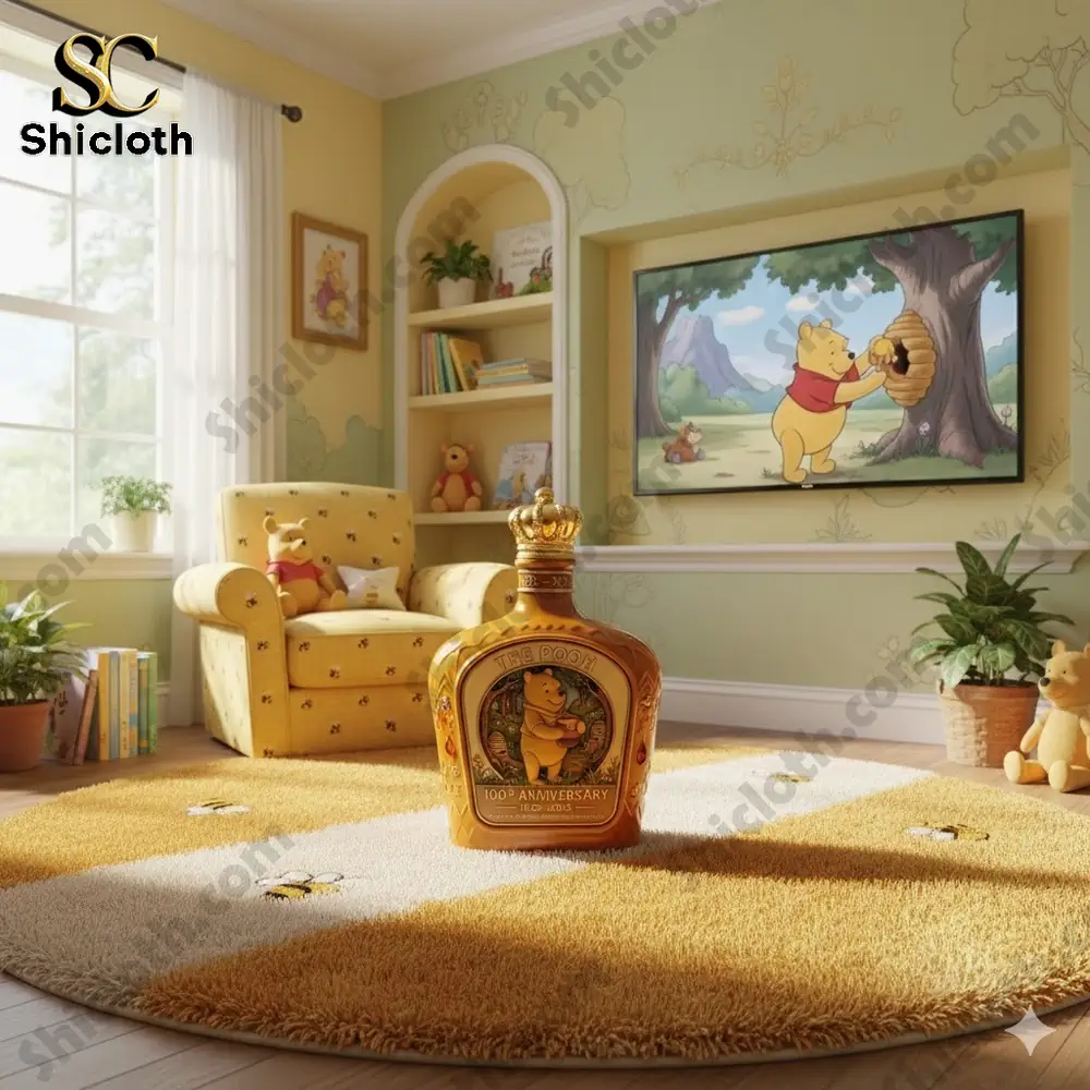 Demogorgon Sculpted Whiskey Glass 10 Pooh anniversary bottle in cozy kids room!