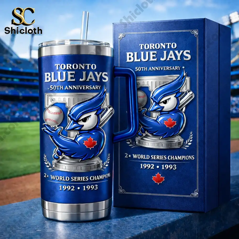 Alternative view of Toronto Blue Jays 50th Anniversary  2x World Series Champions 1992-1993 Tumbler Cup