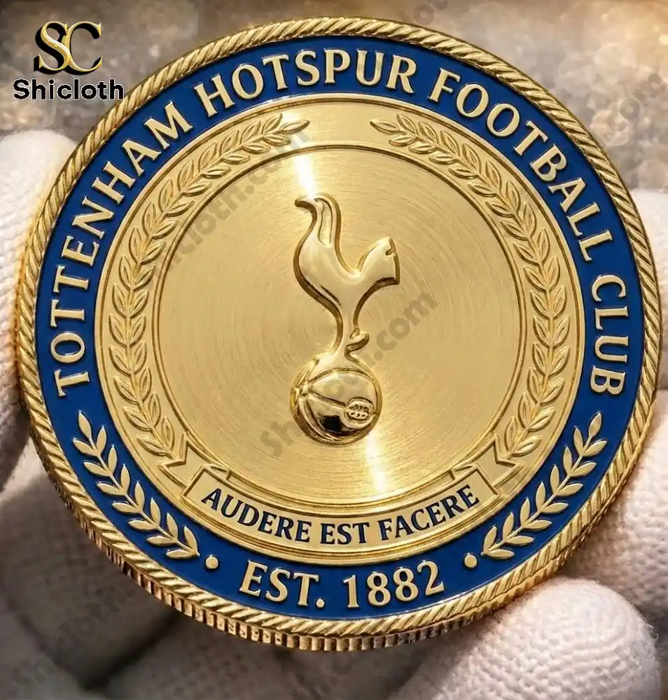 Tottenham Hotspur The Modern Home Stadium To Dare Is To Do Commemorative Coin 3 Tottenham coin back side with cockerel club emblem!