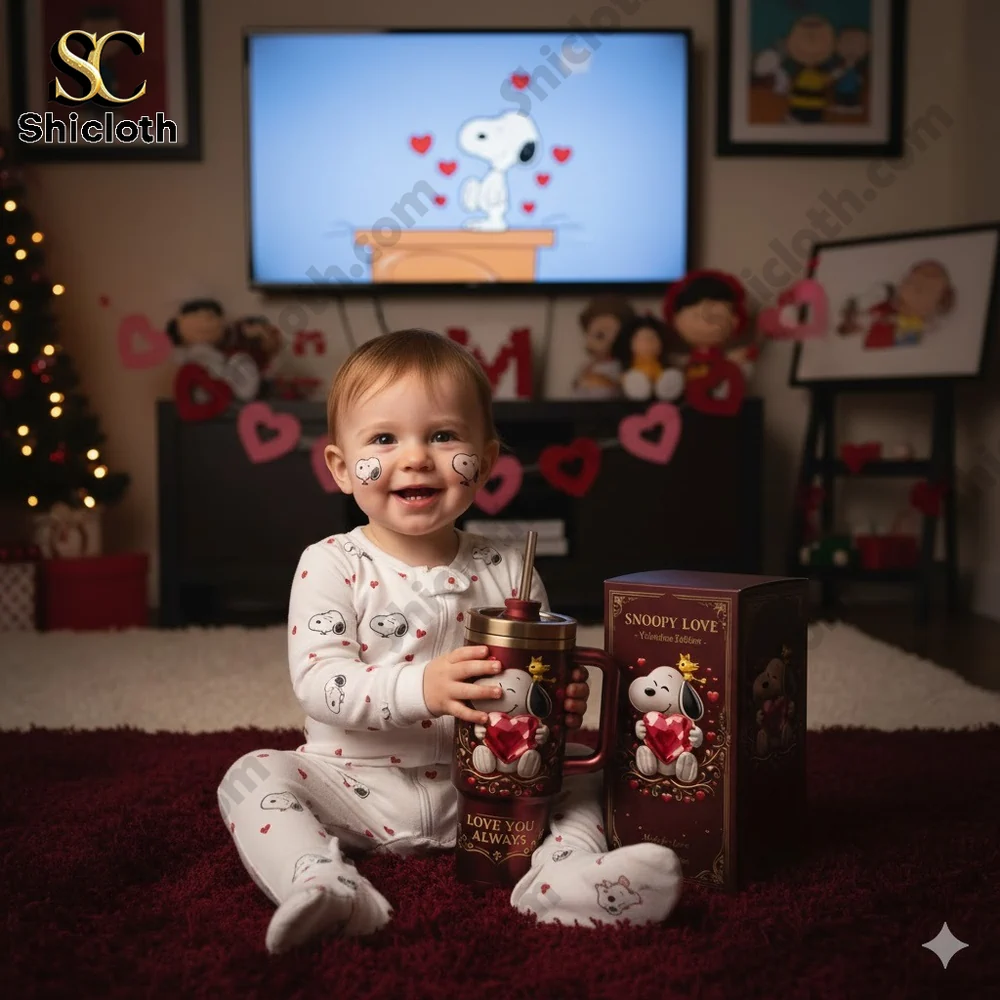 Valentine Snoopy Love Made for Love Valentine 2026 Stanley Tumbler