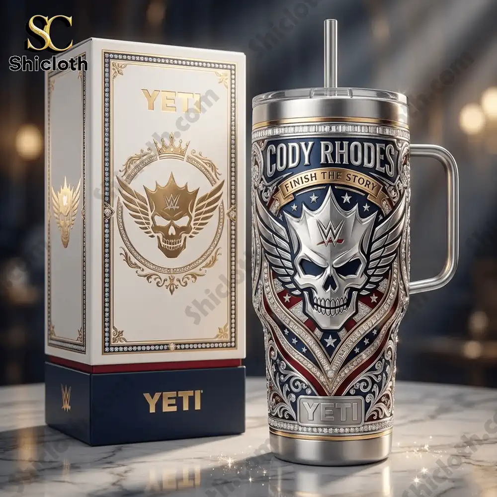 WWE 40oz Cody Rhodes Finish The Story Yeti Tumbler With Handle