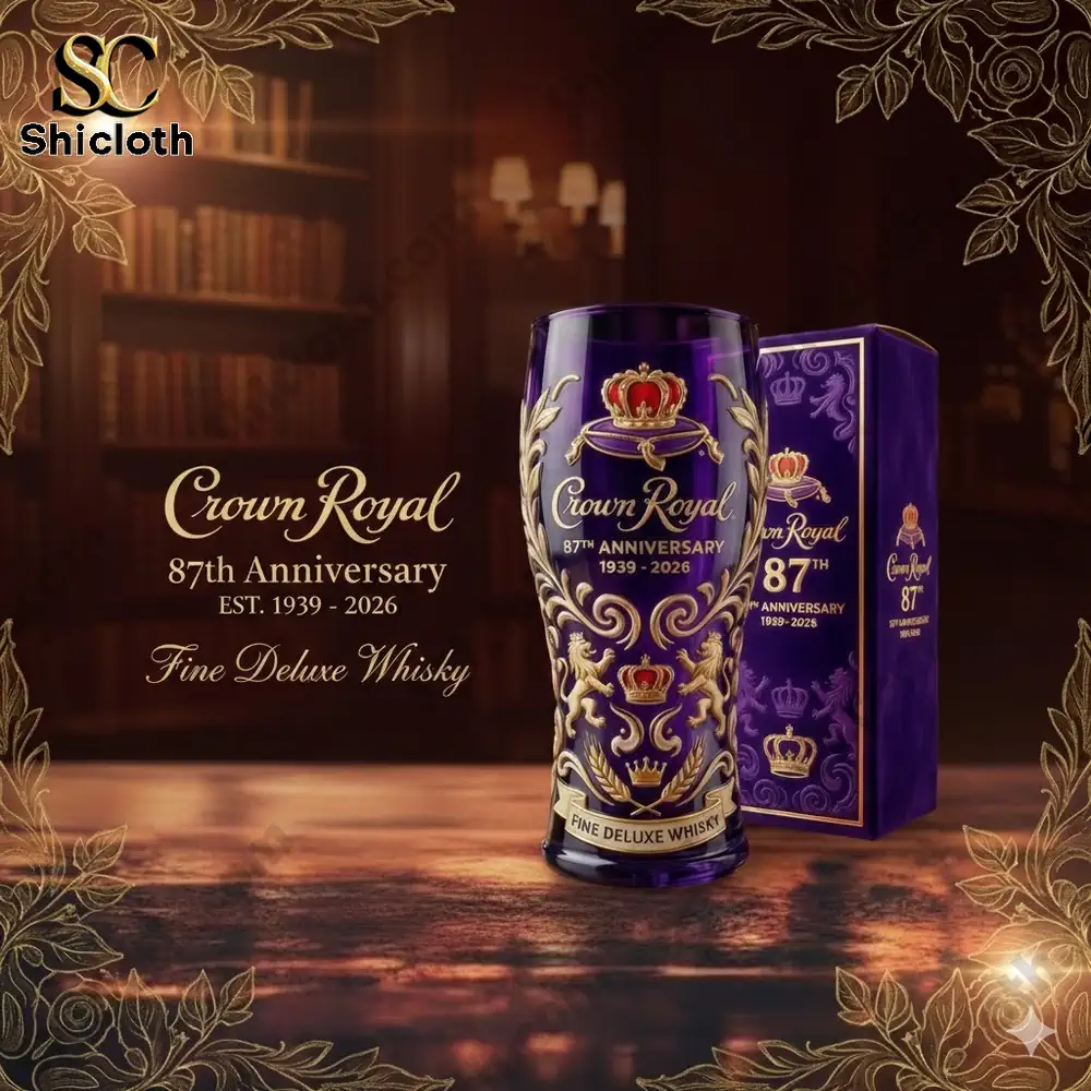 Crown Royal anniversary whisky glass with premium gift box!