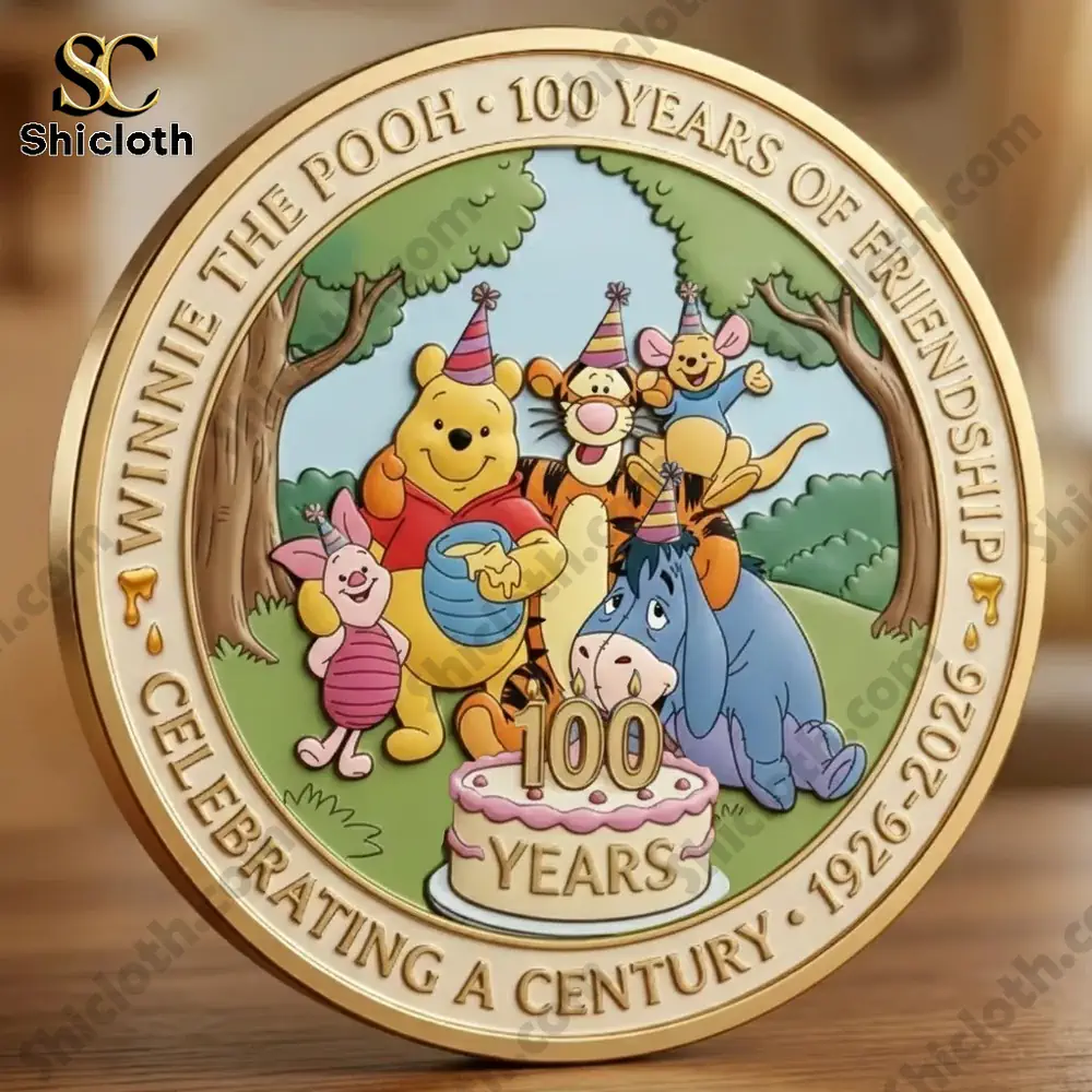 Winnie the Pooh 100 Years of Friendship Commemorative Collectible Coin