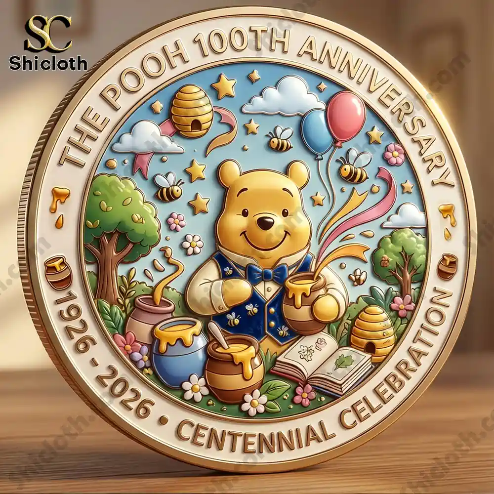 Alternative view of Winnie the Pooh 100th Anniversary Commemorative Coin Gift For Fans