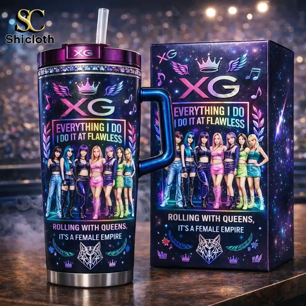 XG insulated tumbler with box on stage light background!