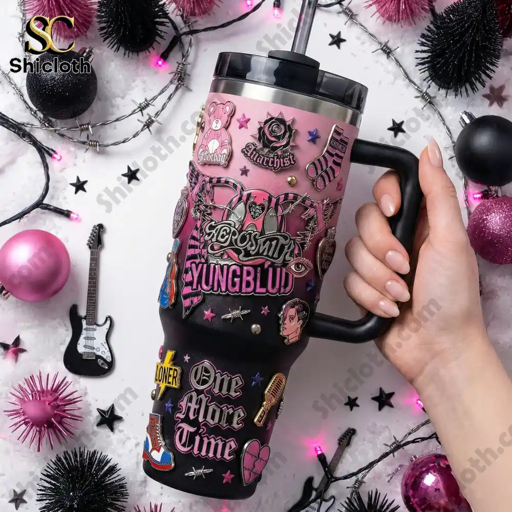 Yungblud x Aerosmith One More Time Tumbler With Handle