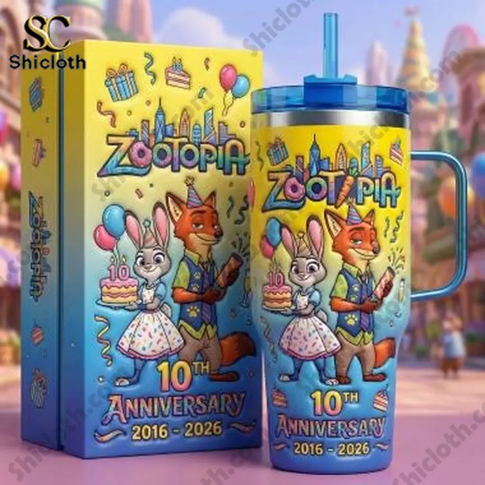 Zootopia themed tumbler with matching display box!