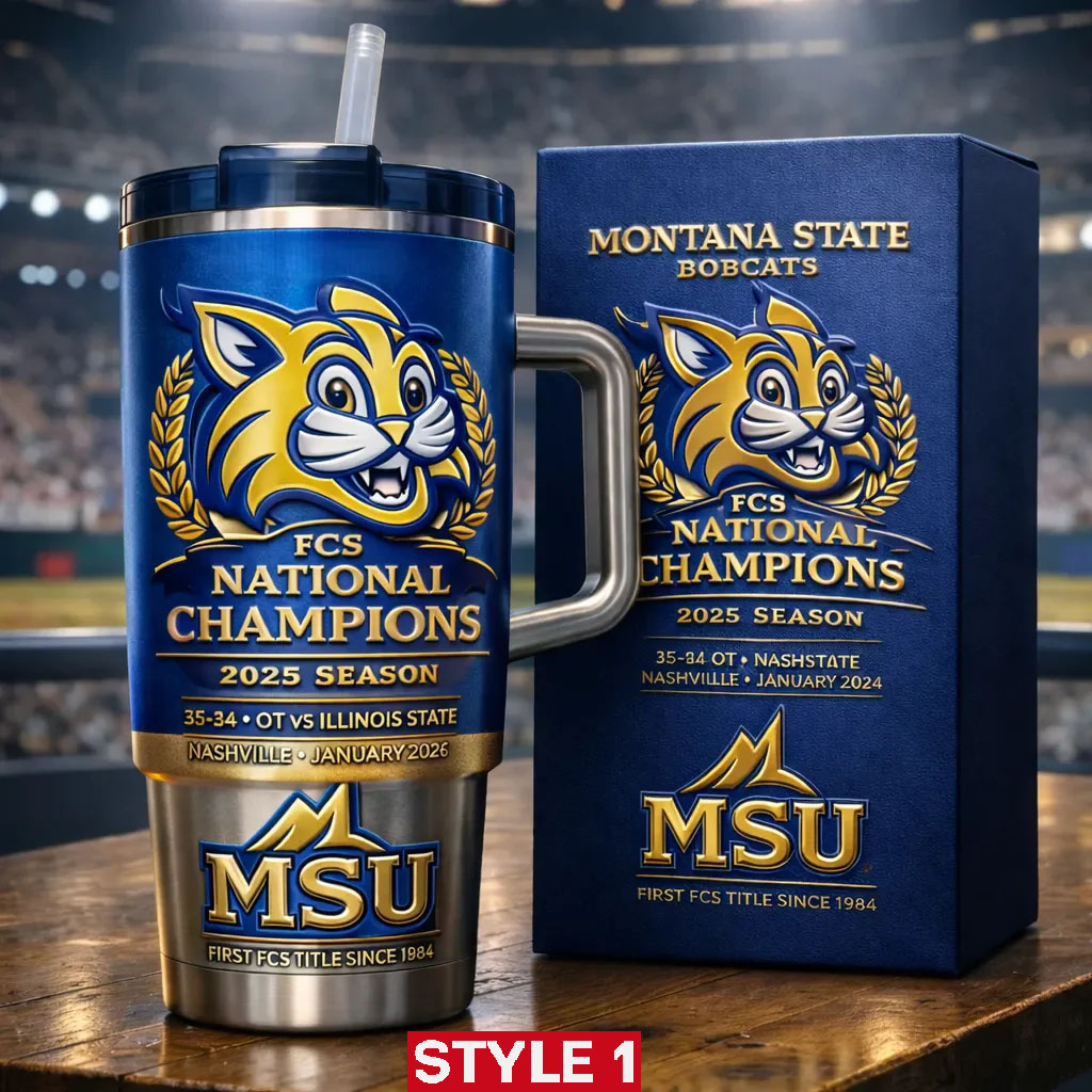 Montana State Bobcats championship tumbler with gift box!