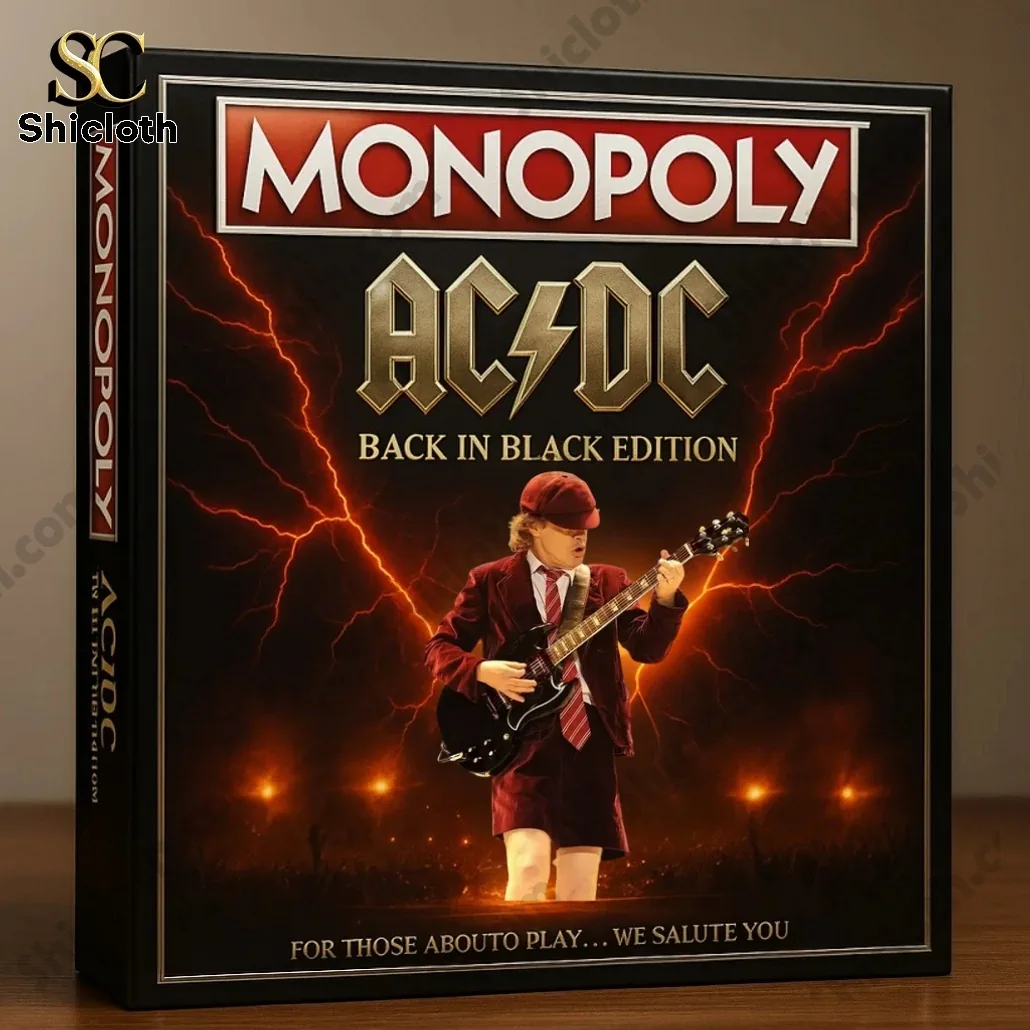 ACDC Back In Black Edition Monopoly board game box cover