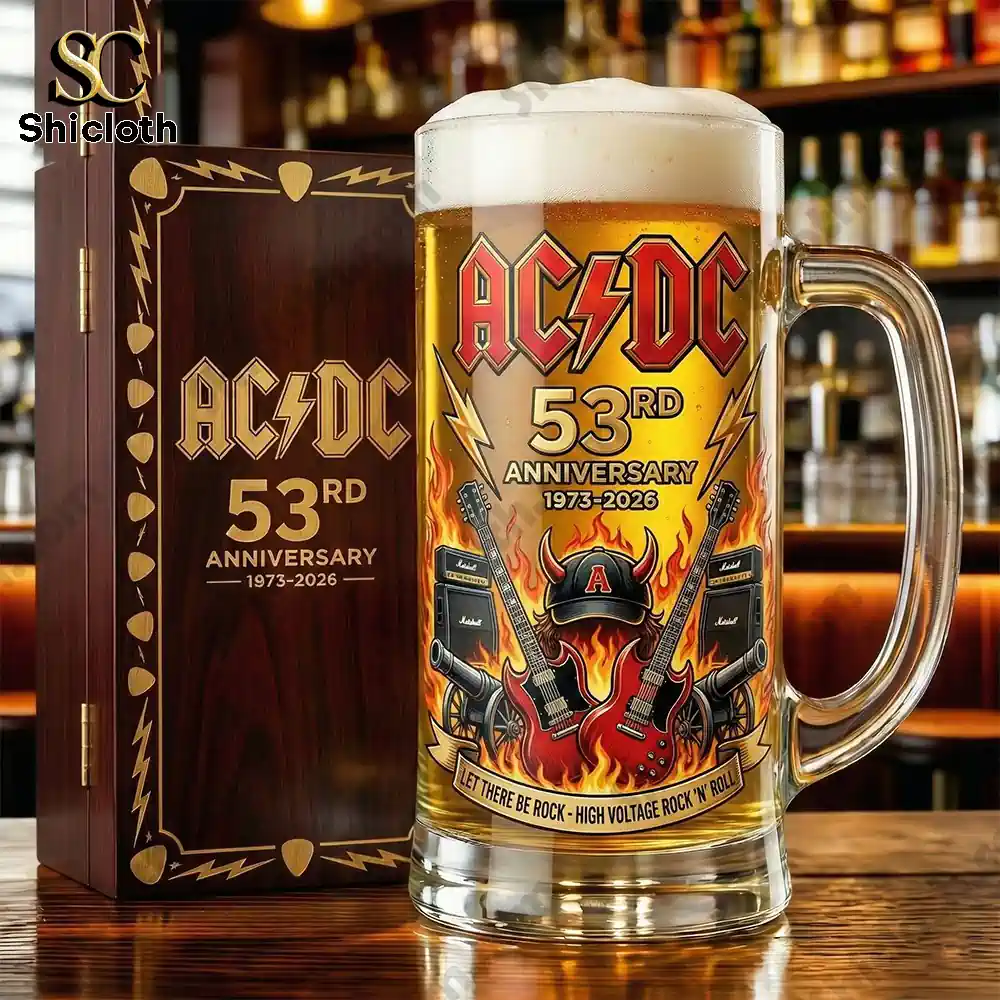 Alternative view of Acdc High Voltage Rock N Roll 53Rd Anniversary Beer Glass