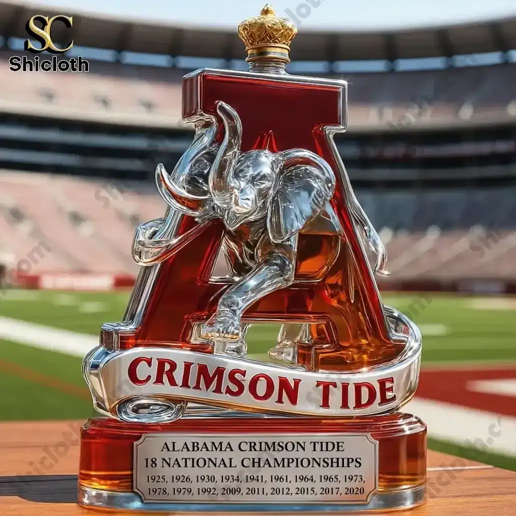 Alabama Crimson Tide elephant A whiskey bottle in football stadium!