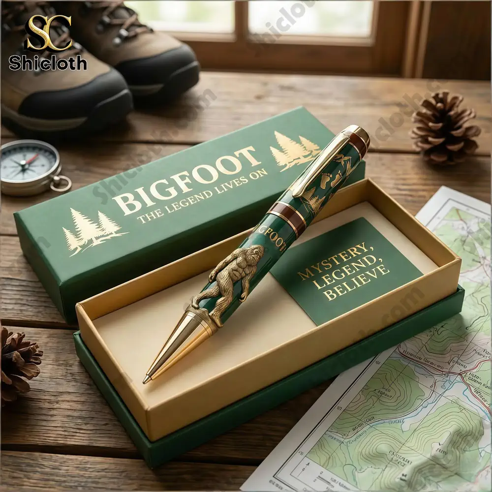 Themed Bigfoot pen displayed inside a collector box with outdoor items!