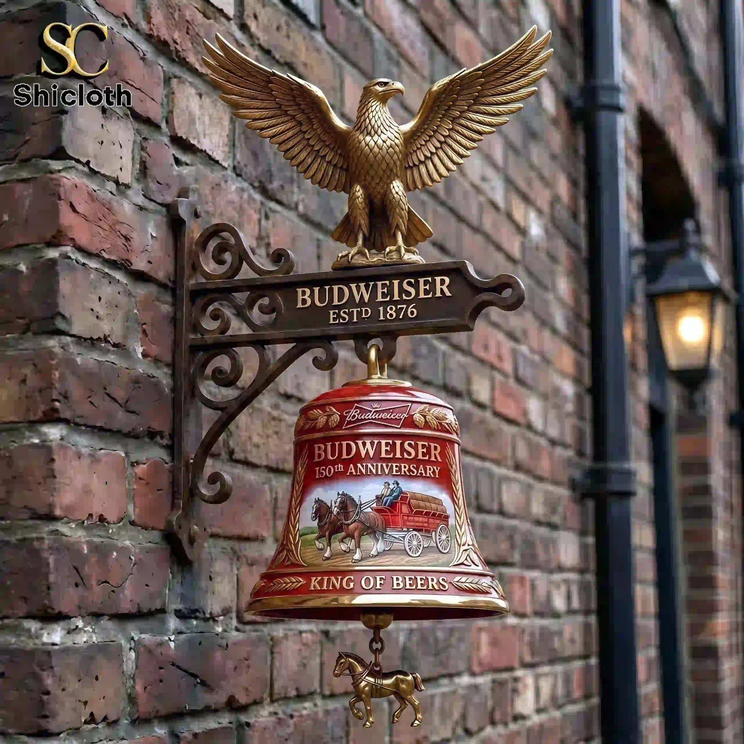Alternative view of Budweiser 150th Anniversary Heritage Collector?s Wall Bell