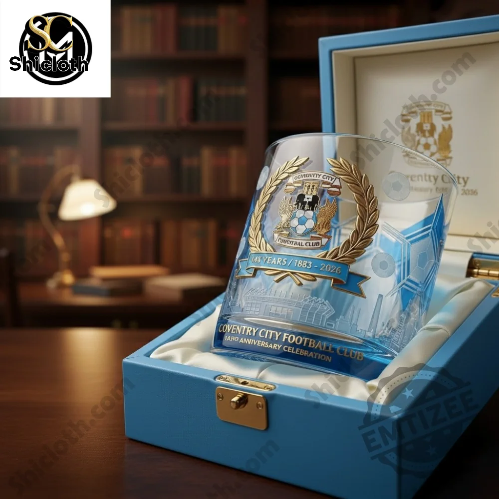 Alternative view of Coventry City Fc Anniversary Whiskey Glass