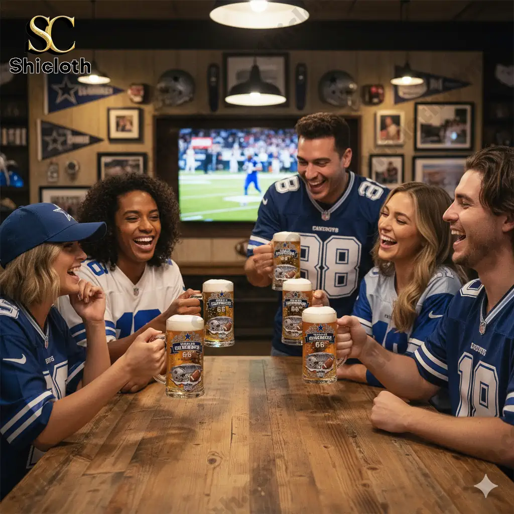 Dallas Cowboys Americas Team 66Th Anniversary Beer Glass