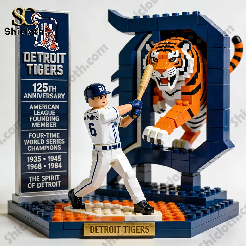 Alternative view of Detroit Tigers 125th Anniversary Collector?s Building Set ? Al Kaline #6 Edition