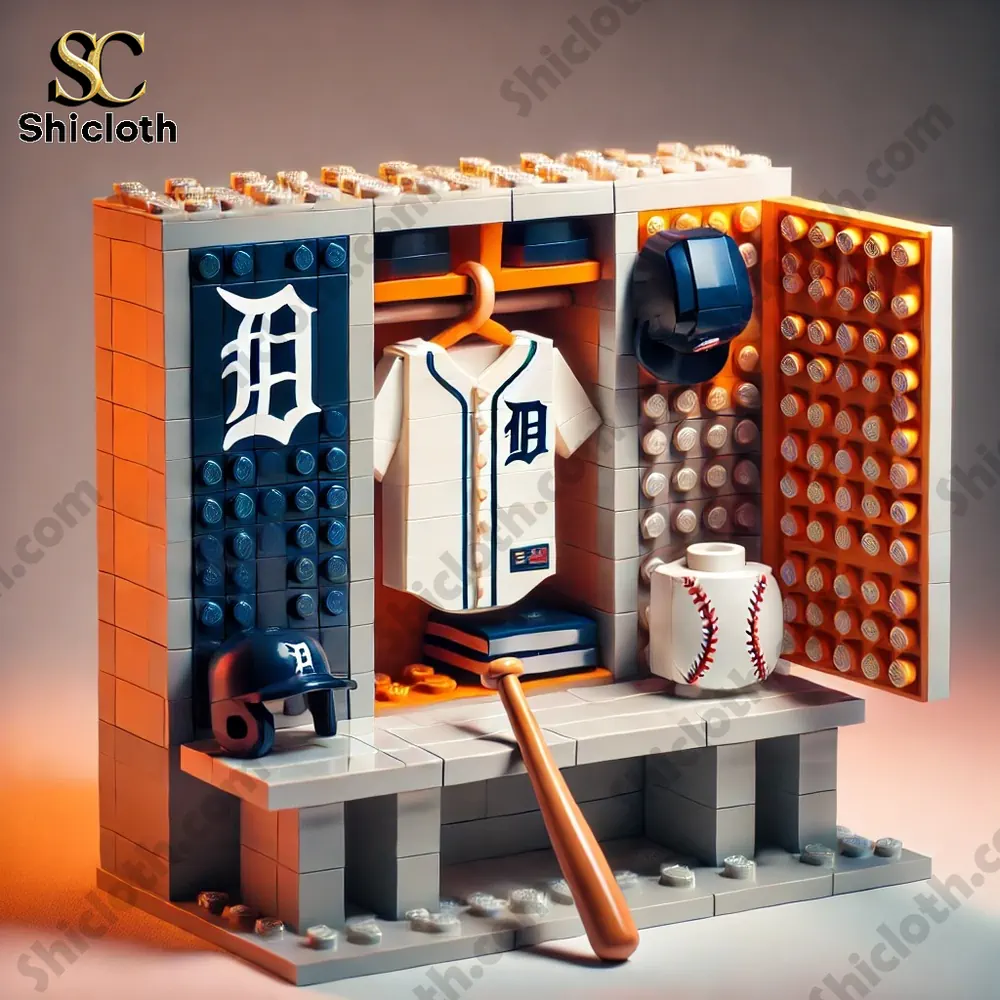 Detroit Tigers baseball locker toy close up!