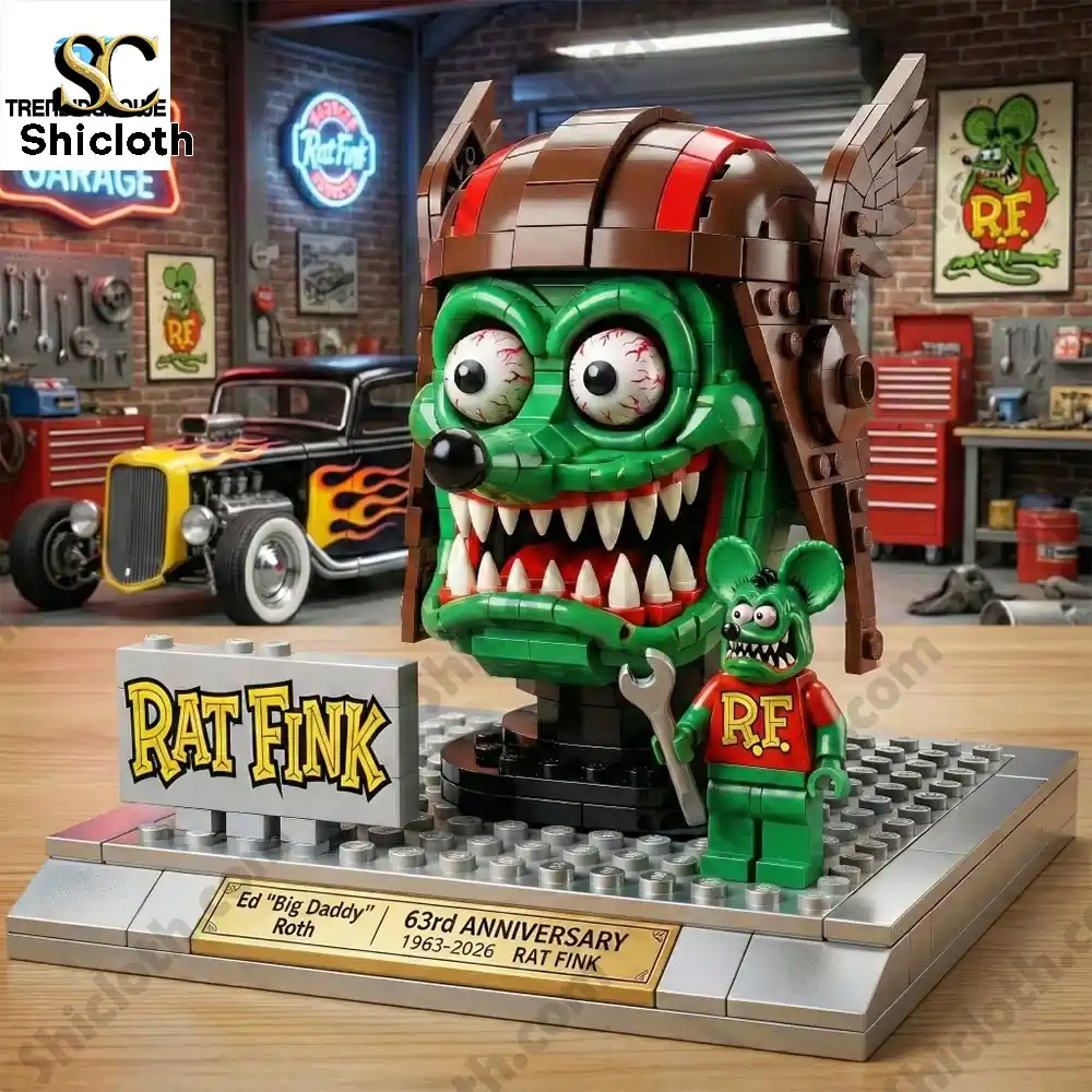 Alternative view of Ed Big Daddy Roth Rat Fink 63Rd Anniversary Brick Block Set 2026