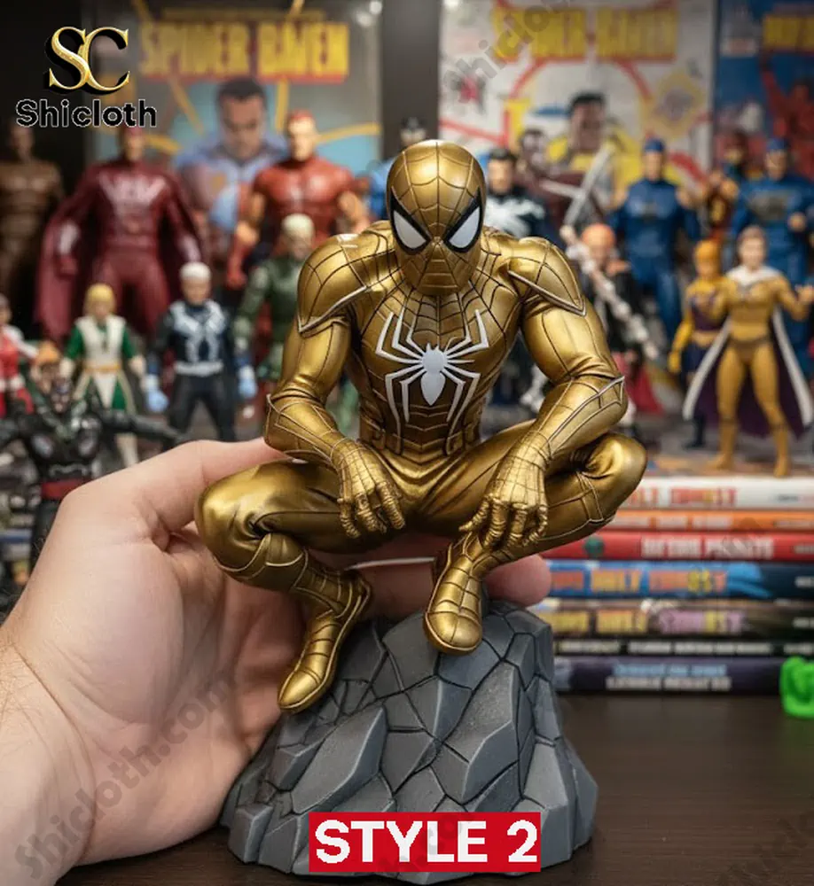 Alternative view of Gold Spiderman Gold Edition Variant Cover 3D Figure Decor Home