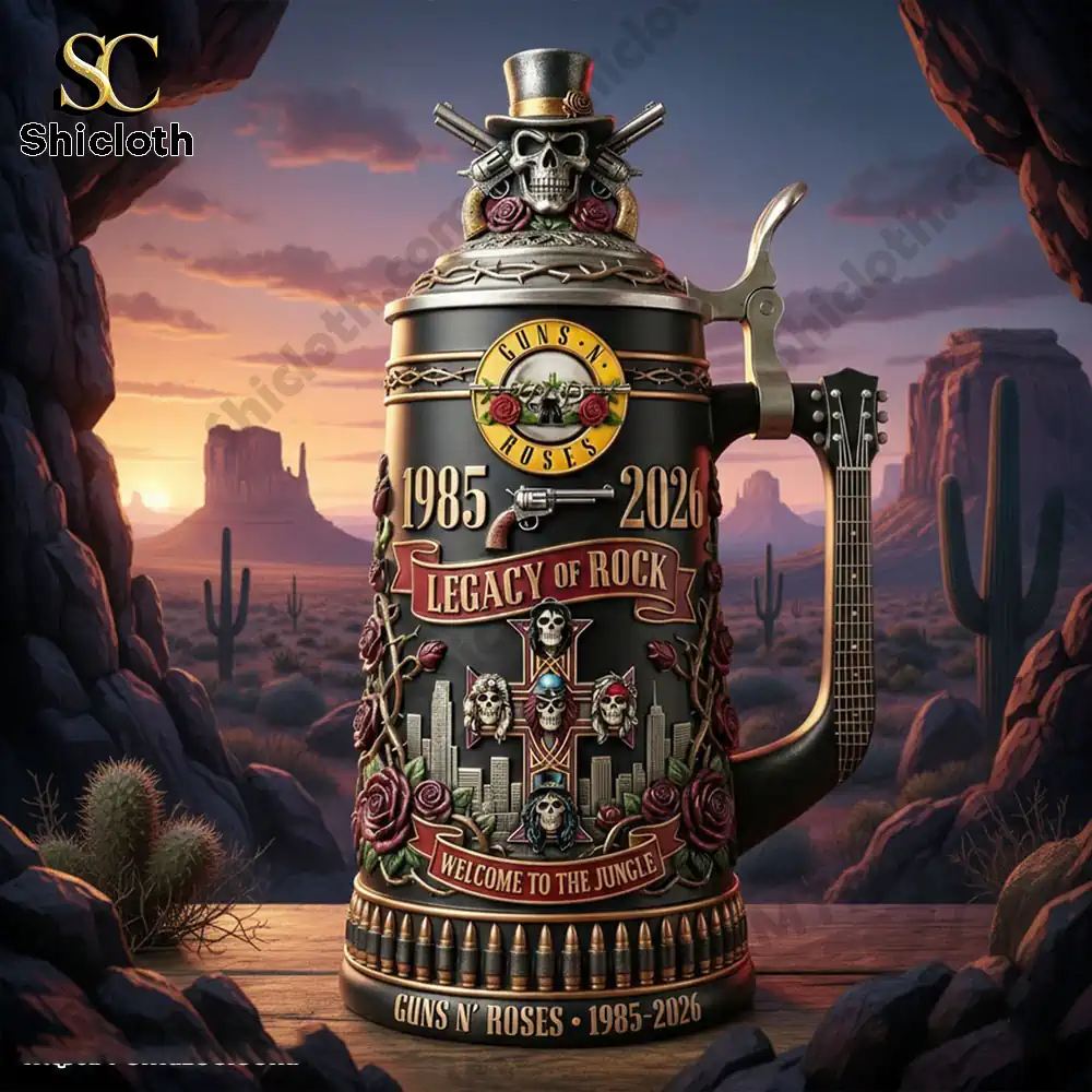Alternative view of Guns N' Roses Legacy of Rock 40th Anniversary Commemorative Beer Stein