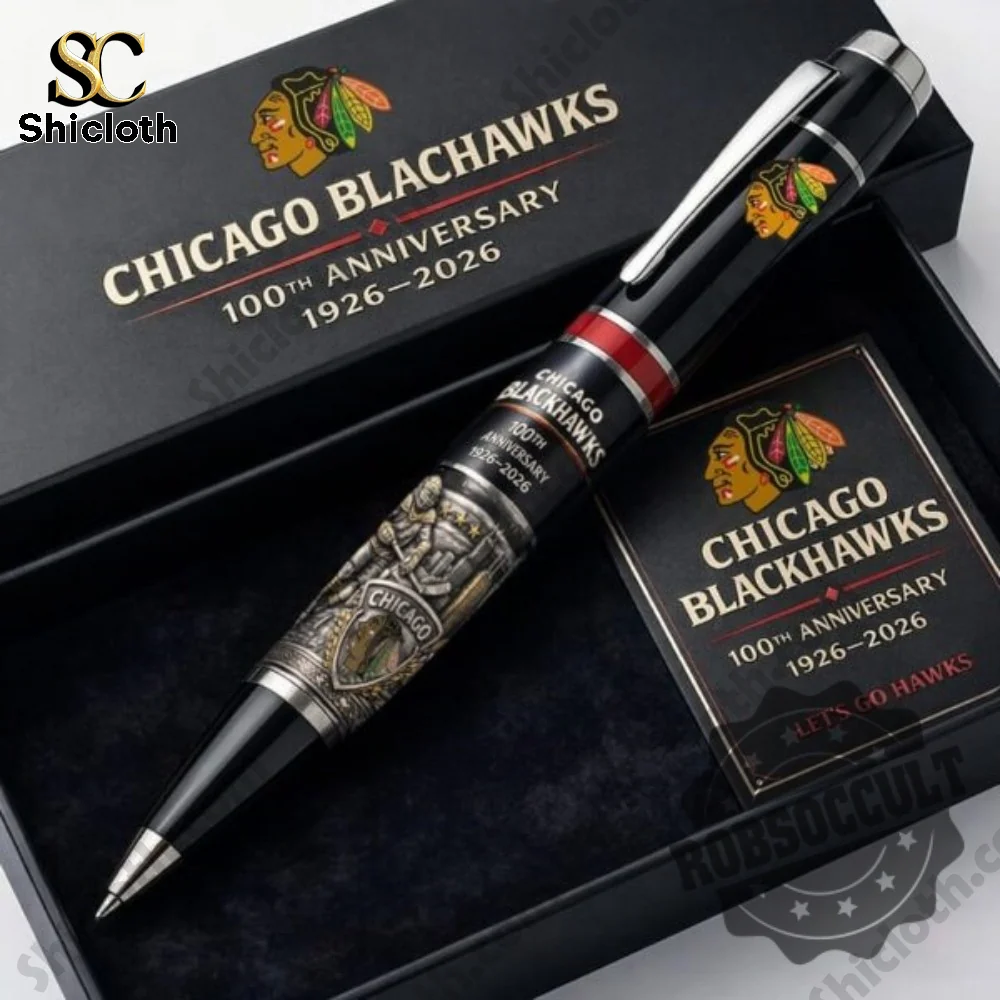 Chicago Blackhawks anniversary pen in luxury gift box!