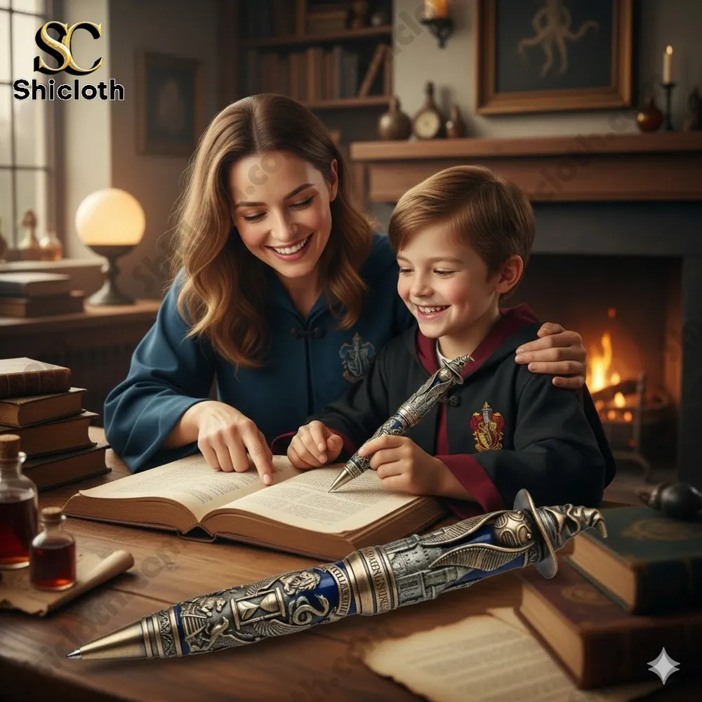 Mike Garage Built Not Bought Pen 76 Mother guiding child reading with Hogwarts collectors pen!